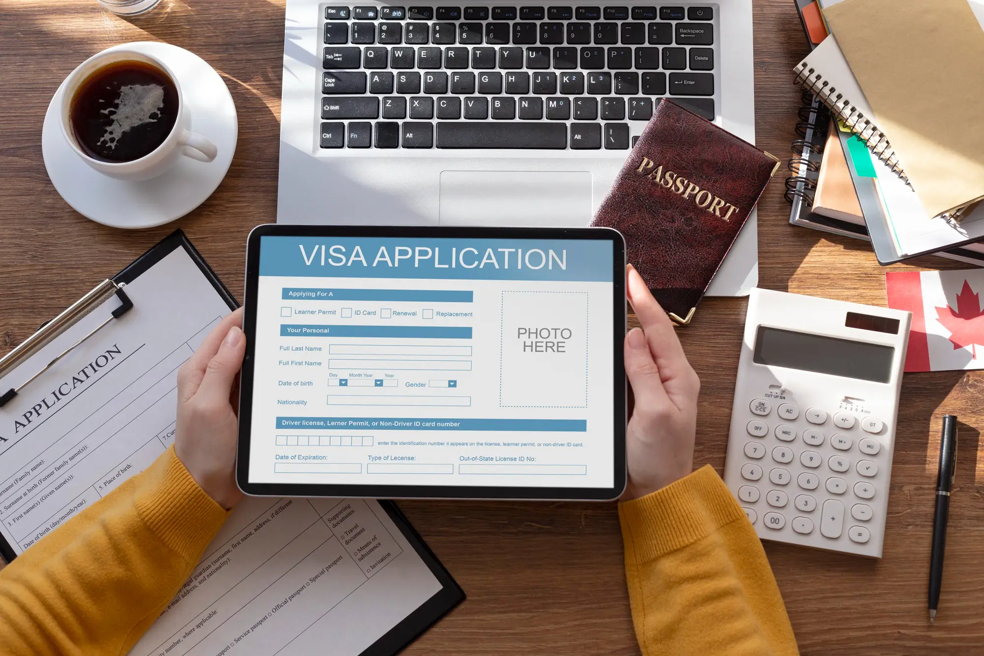 visa-application-form-tablet content performance nine elephant